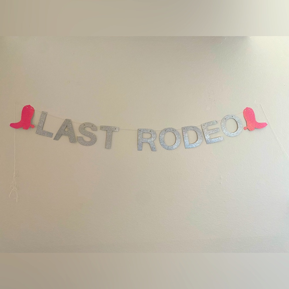 Last Rodeo Banner Disco Cowboy Bachelorette Party